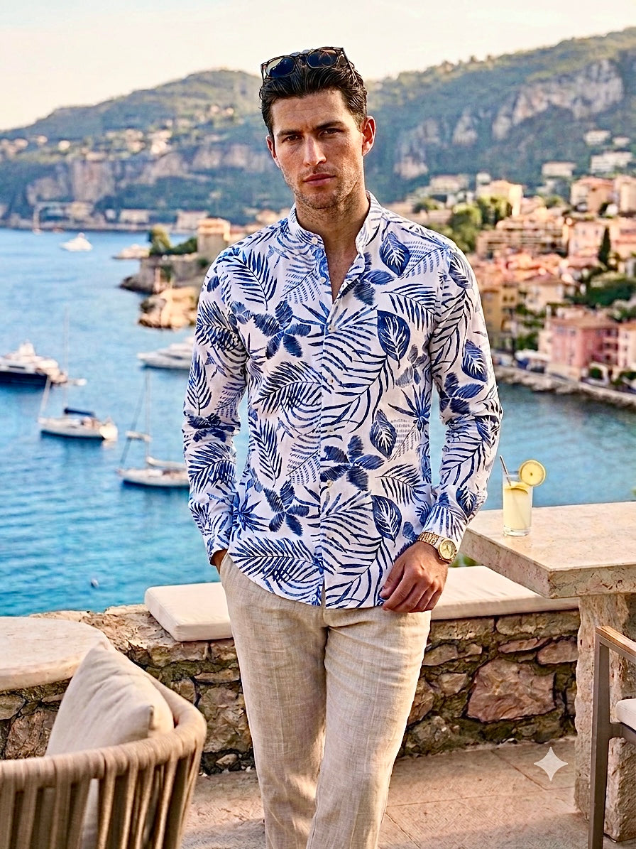 Camicia Collo Coreano Outfit 