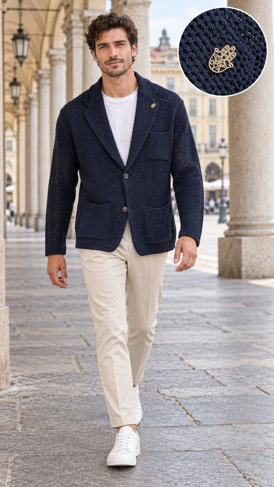 Giacca Maglia monopetto Alessandrini 