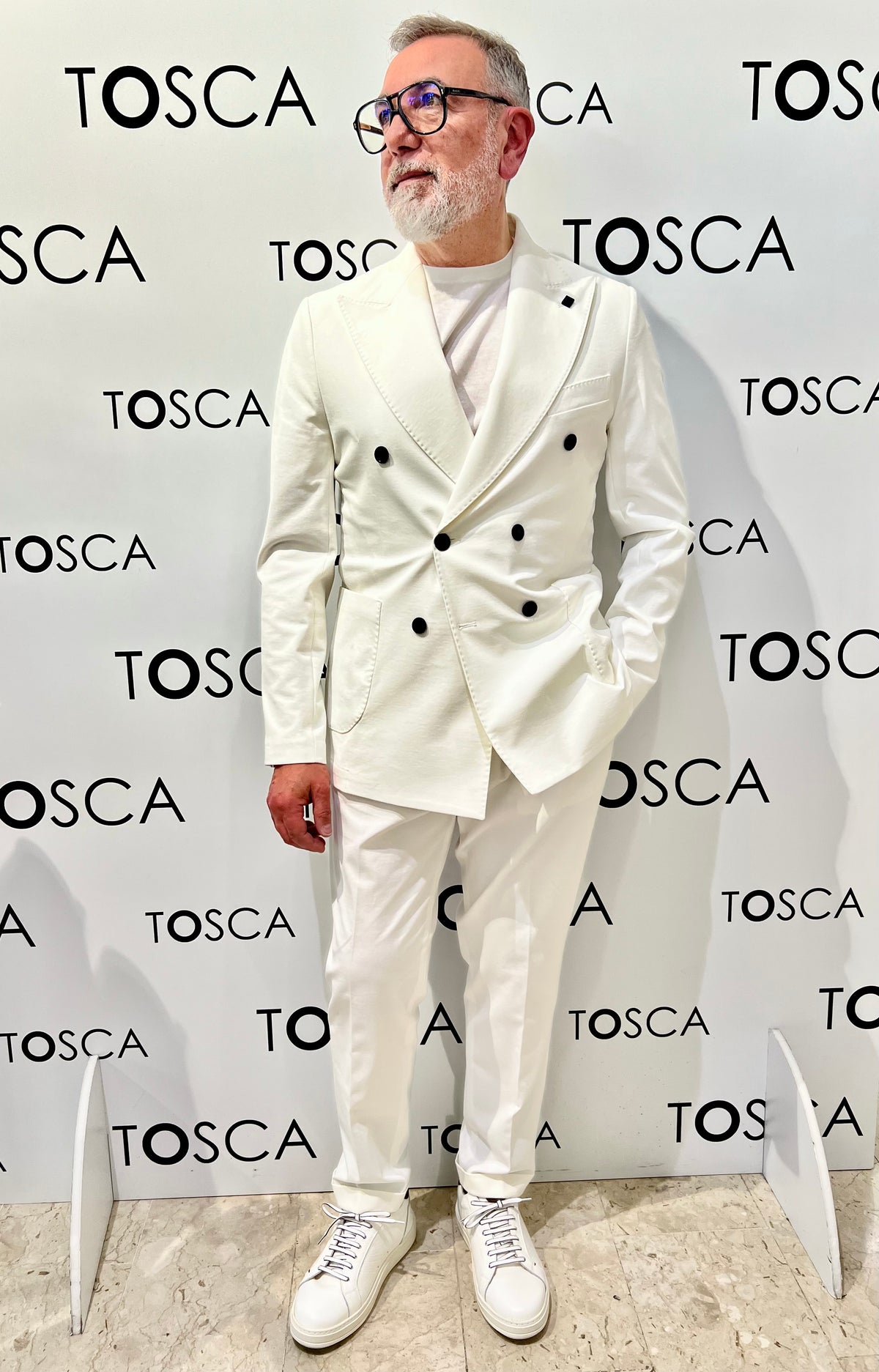Giacca Doppiopetto in punto milano  Outfit S2S5CT00G003BIANCO OUTFIT