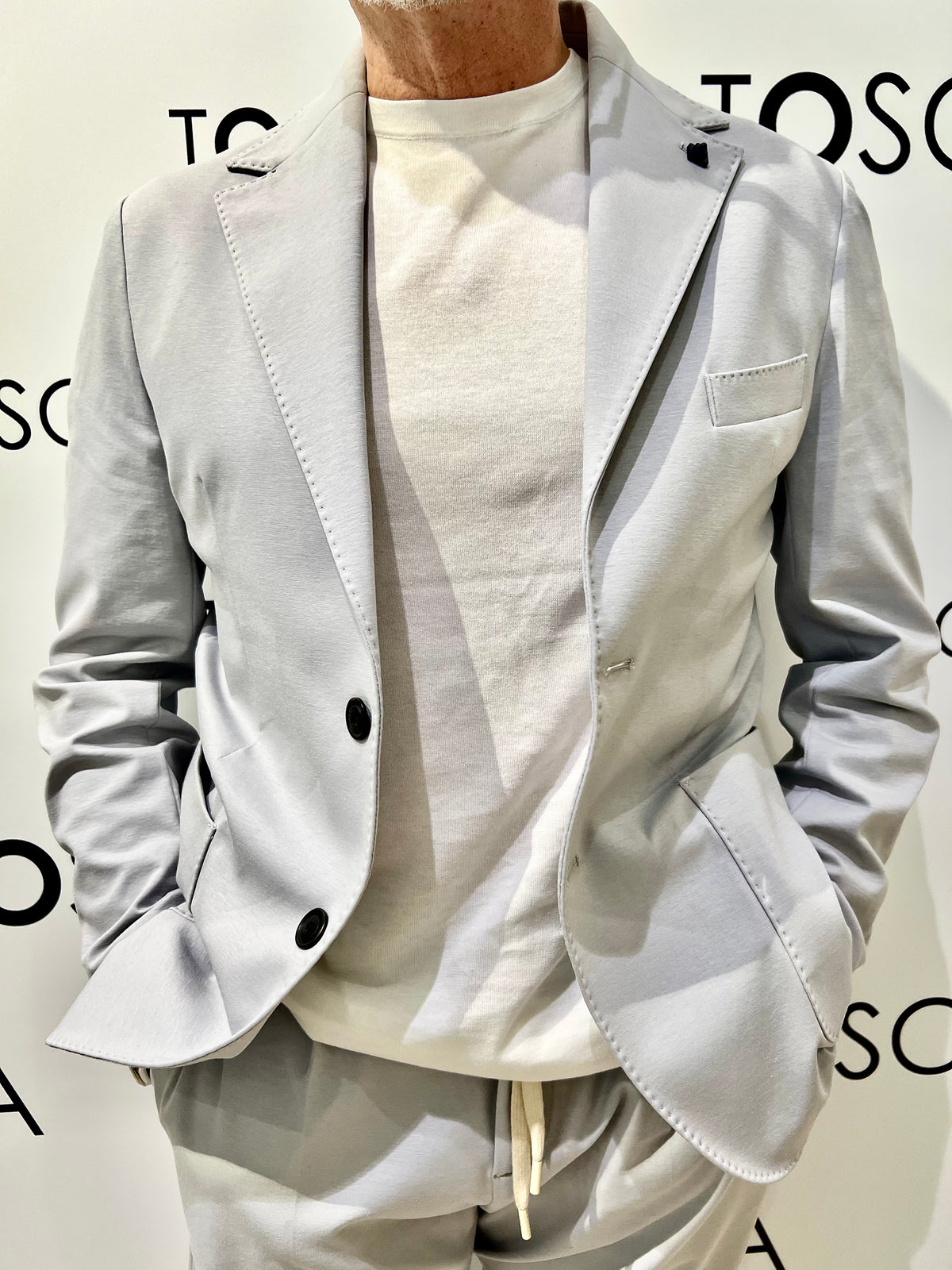 Giacca monopetto in punto milano Outfit 