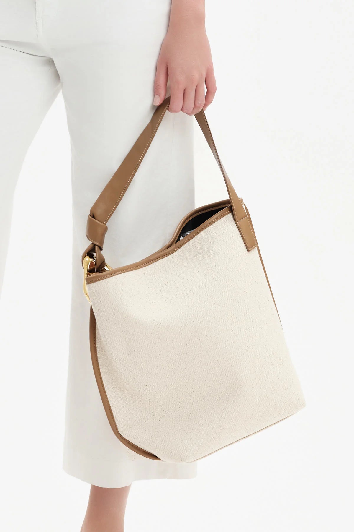 White Wise AMELIA - TOTE BAG IN TELA CON CATENA - WB31006