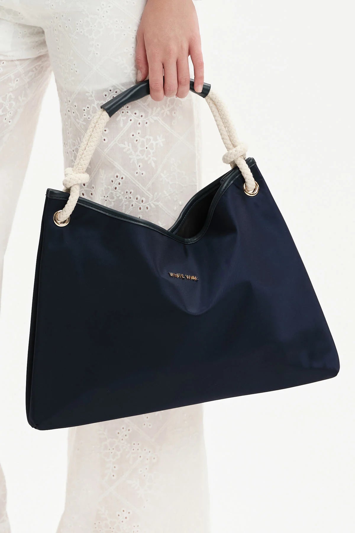 White Wise OLIVIA - BORSA IN NYLON MANICI IN CORDA - WB31014