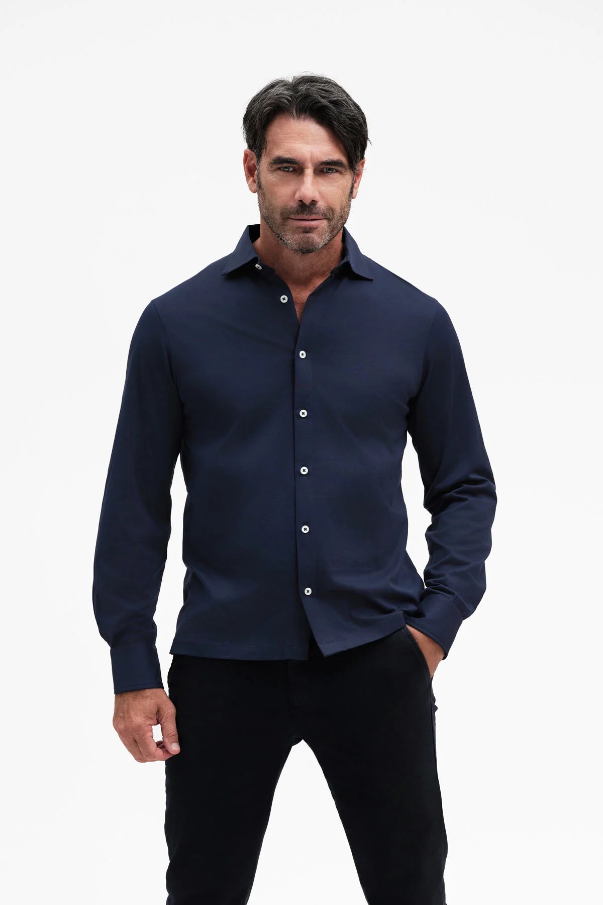 White Wise CAMICIA IN JERSEY MANICA LUNGA FILO DI SCOZIA - WU31002