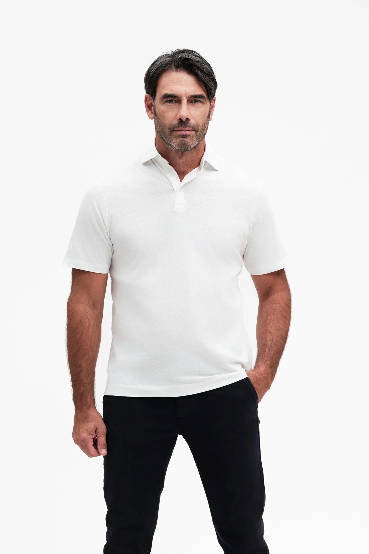 White Wise POLO MANICA CORTA  MISTO LINO - WU31011