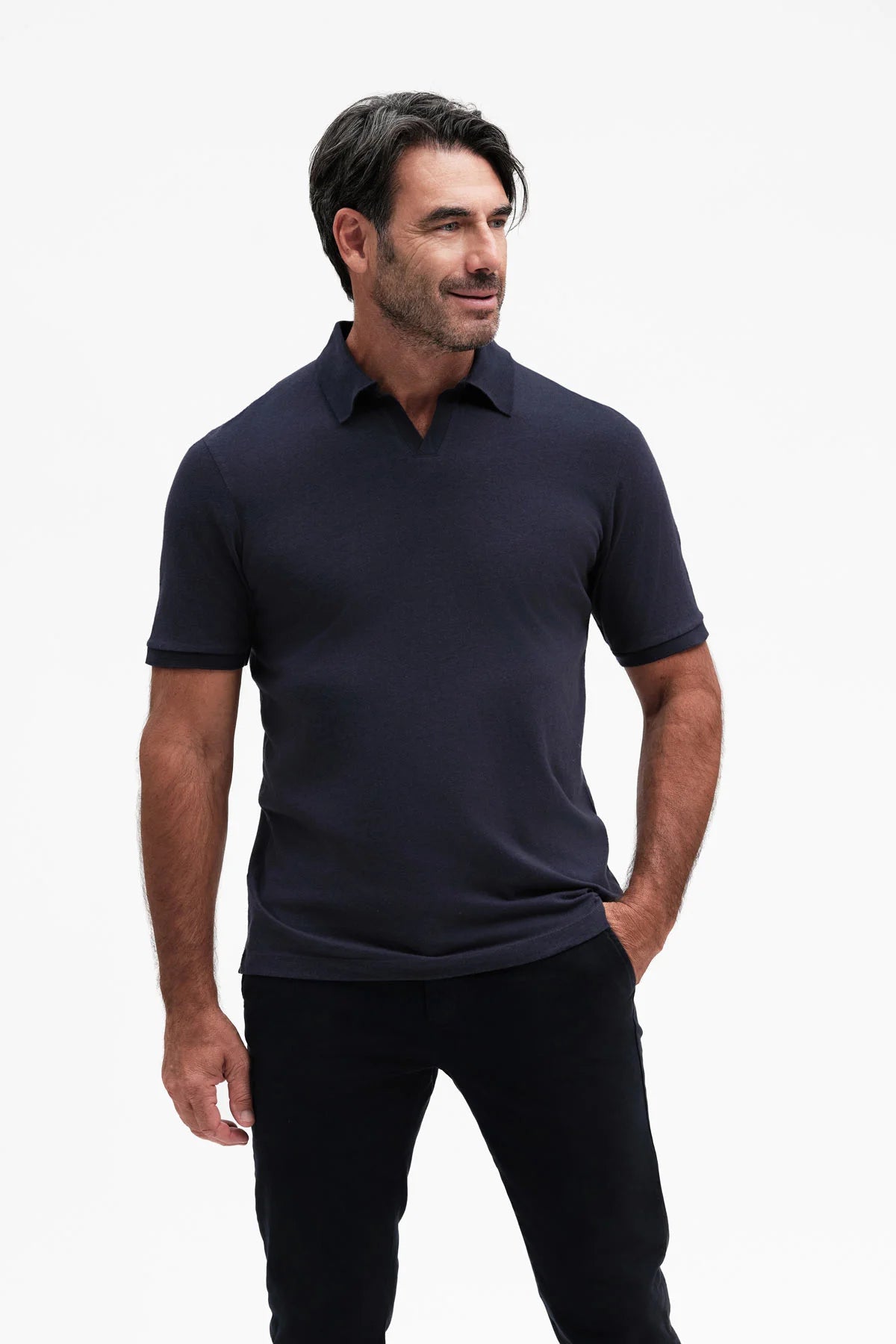 White Wise POLO DERBY MANICA CORTA MISTO LINO - WU31012