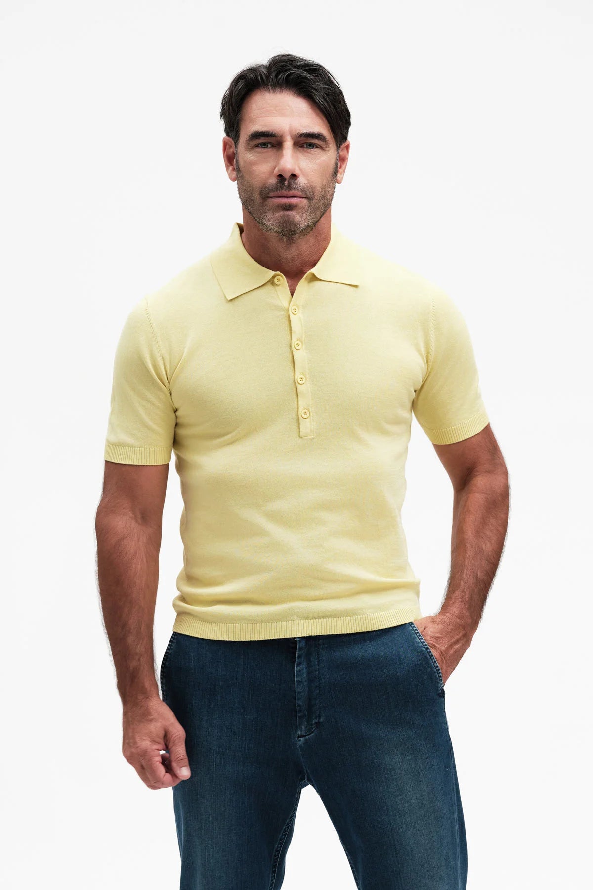 White Wise POLO 5 BOTTONI COTONE GG14 - WU31054