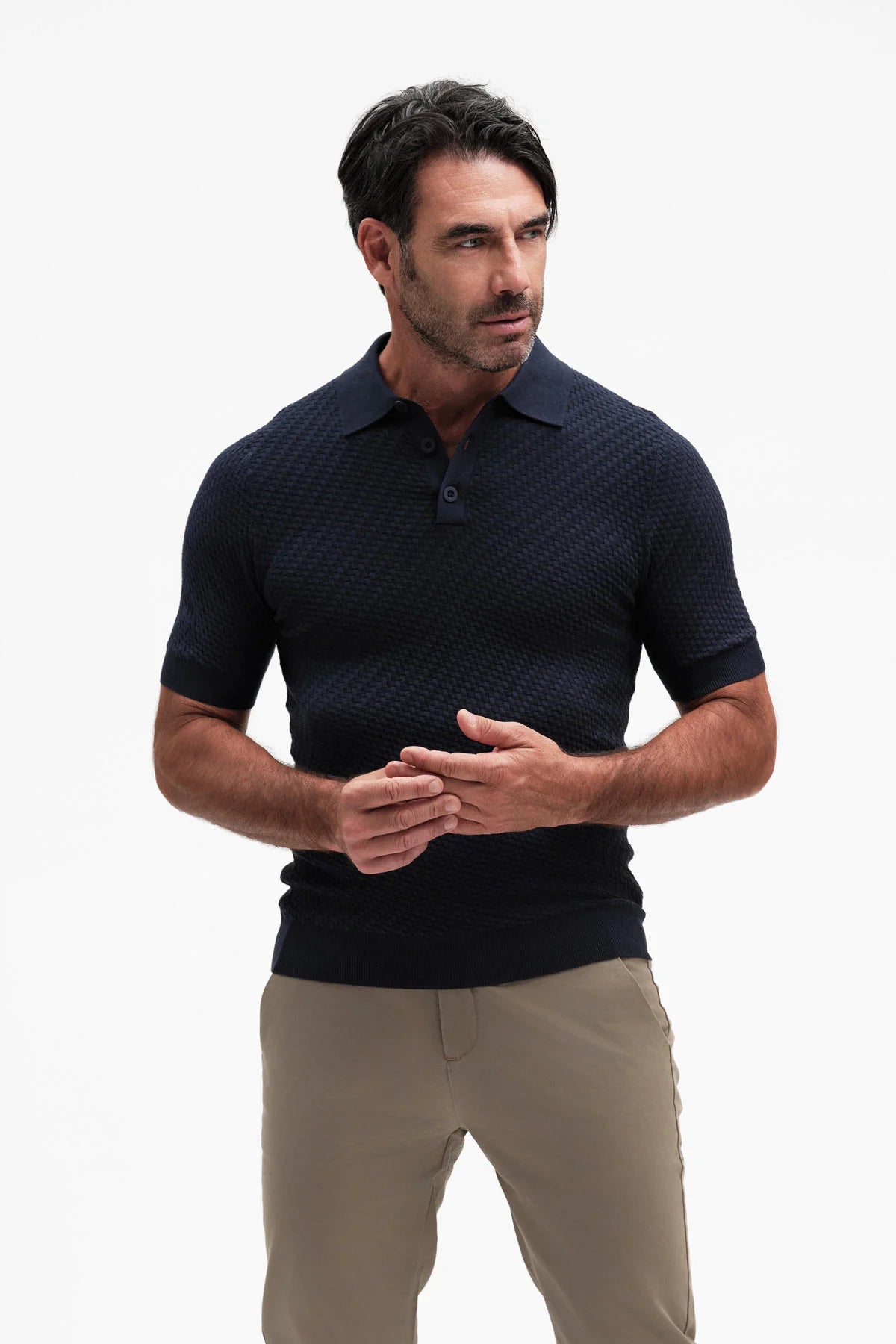 White Wise POLO LAV. INTRECCIO COTONE GG14 - WU31087