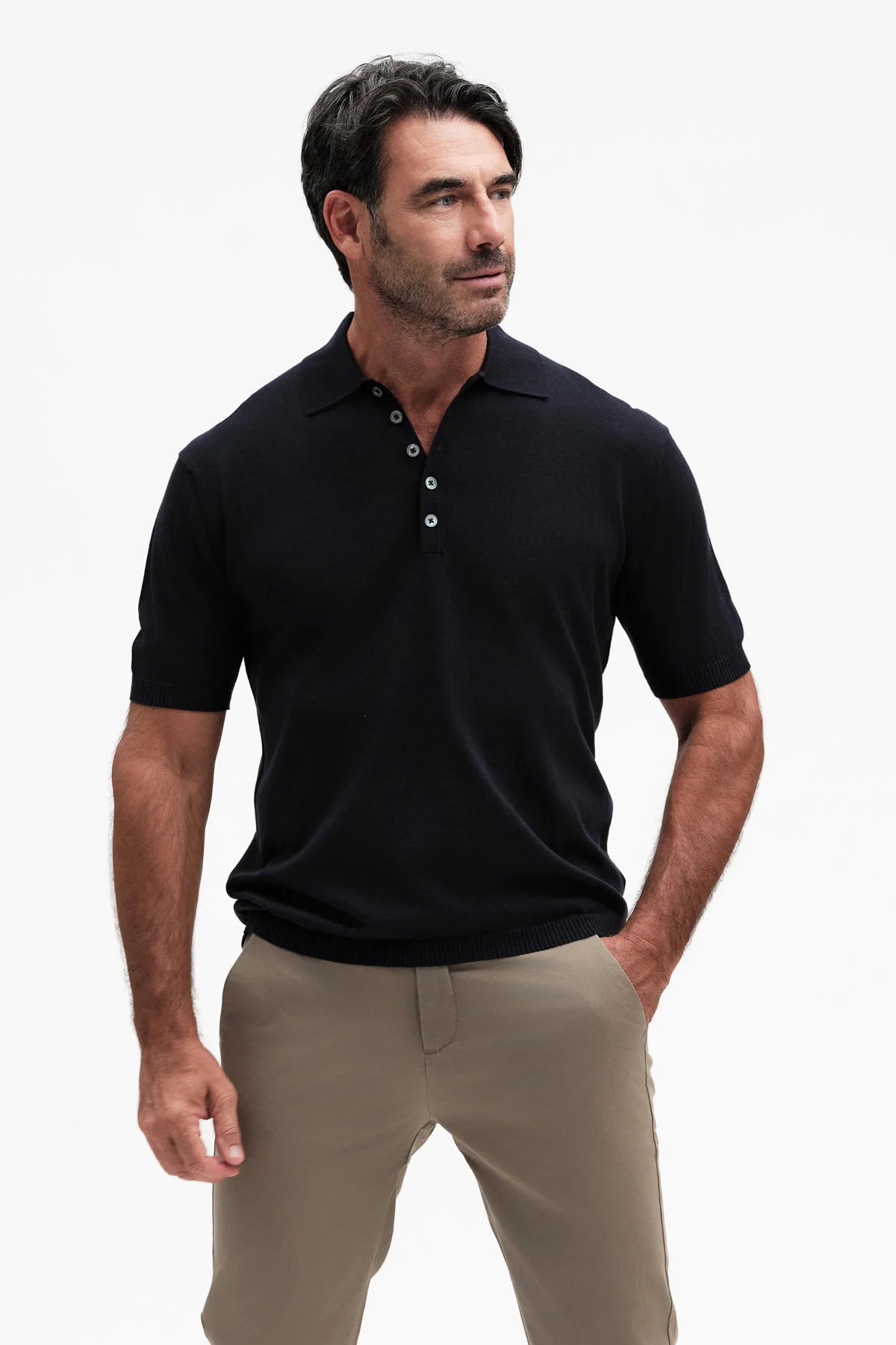 White Wise POLO 5 BOTTONI COTONE TENCEL GG14 - WU31102