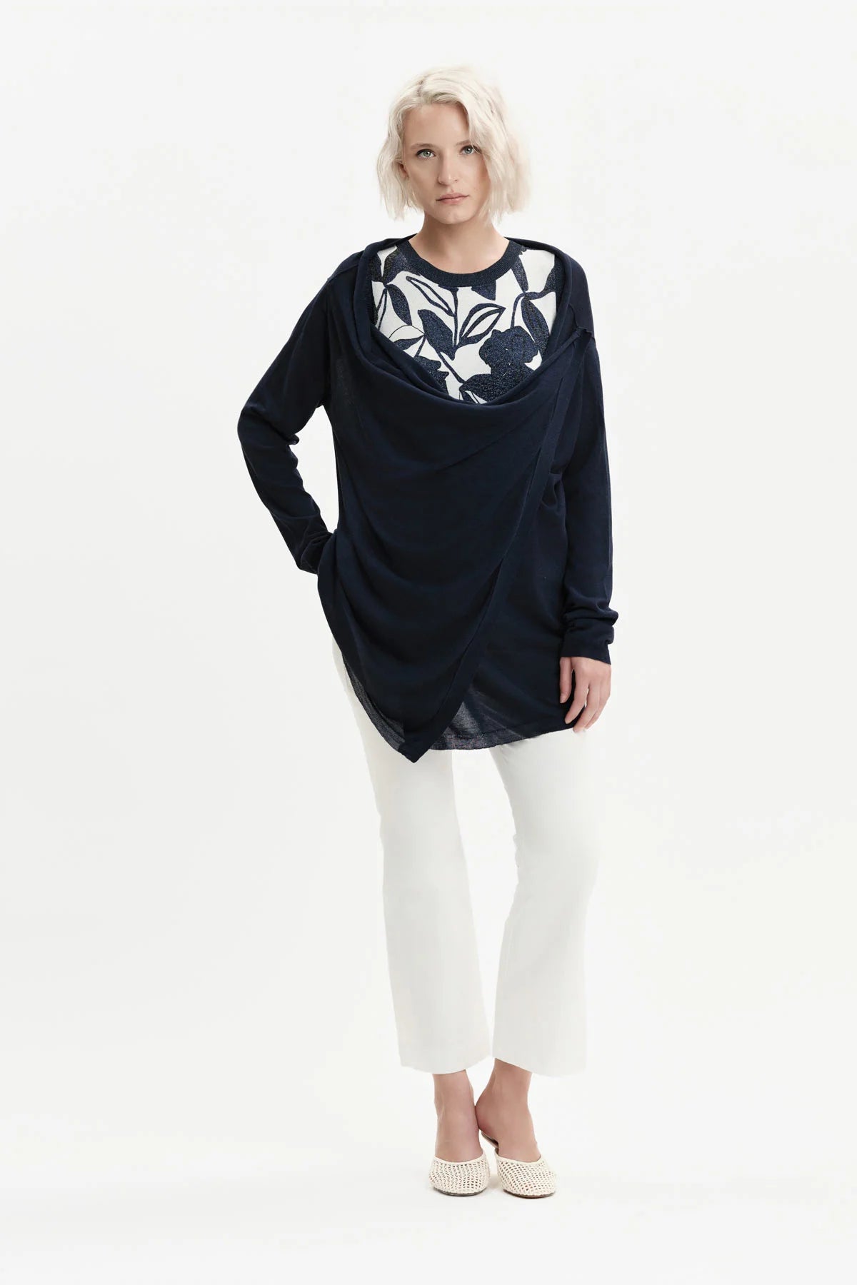 White Wise PANTALONI A ZAMPETTA RASATELLO - WW31402