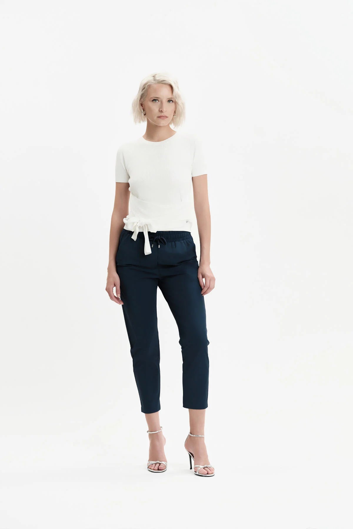 White Wise PANTALONI CON COULISSE IN TESSUTO TECNICO - WW31415