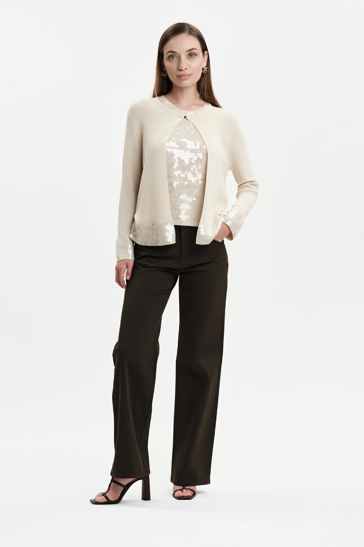 White Wise CARDIGAN CON PAILLETTES - WW31028_A
