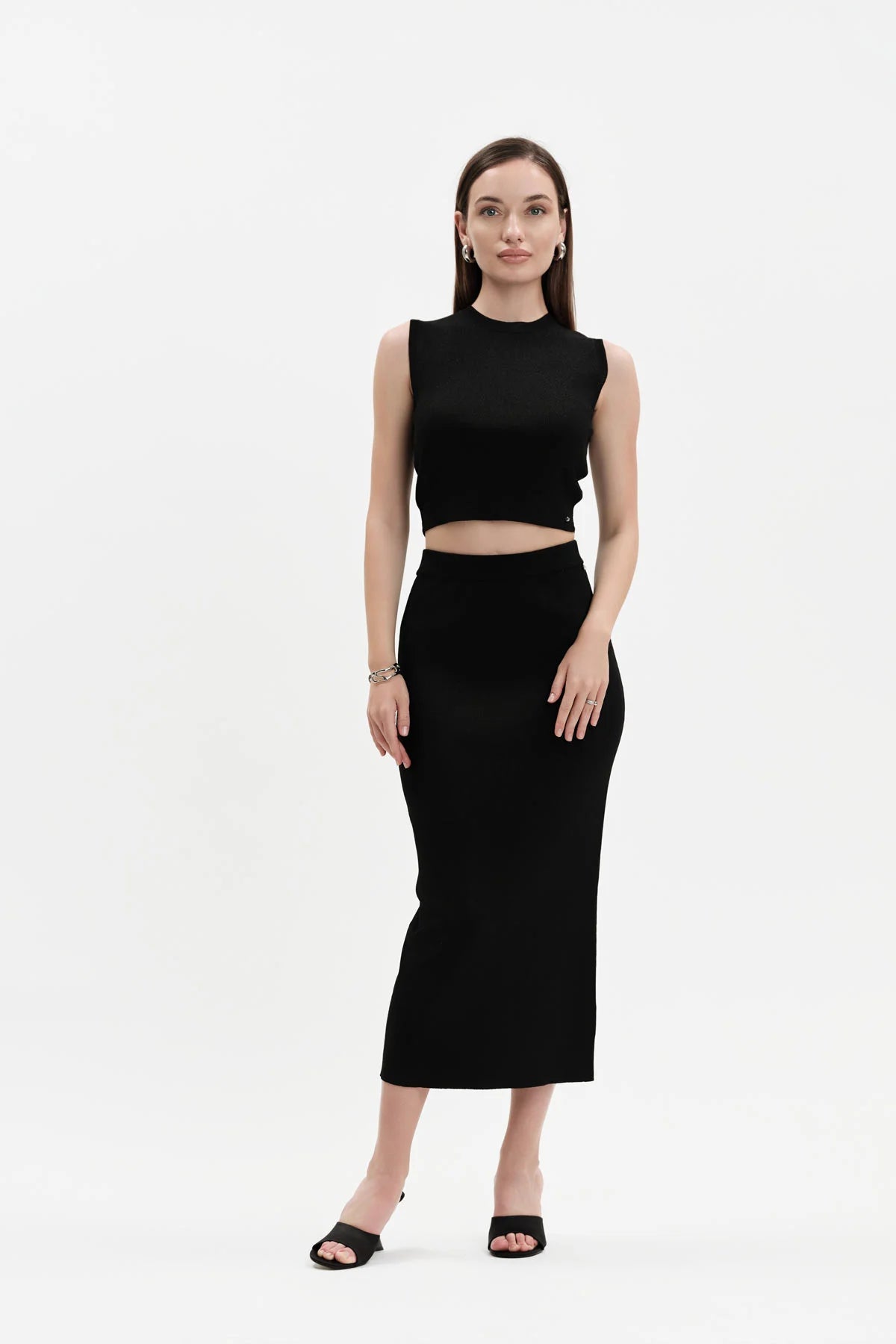 White Wise CROP TOP LUREX - WW31053