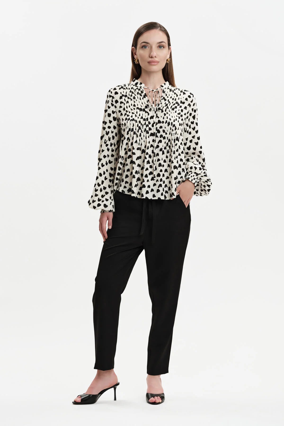 White Wise PANTALONI CON COULISSE IN FRESCOLANA - WW31330