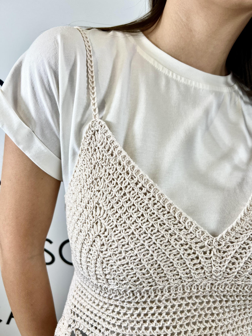 t-shirt con bra crochet  kontatto 