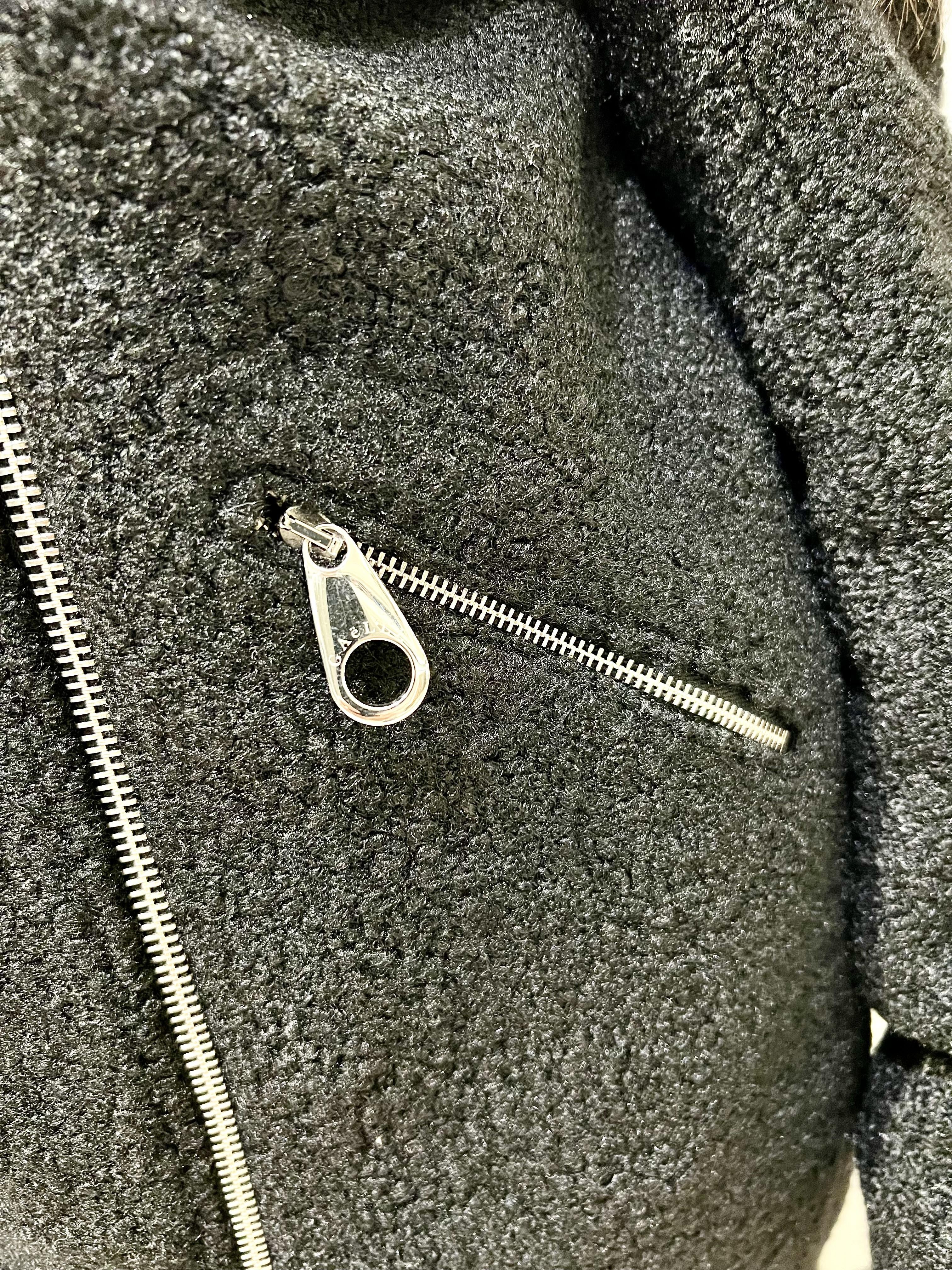 cappotto lungo in panno stile chiodo 
