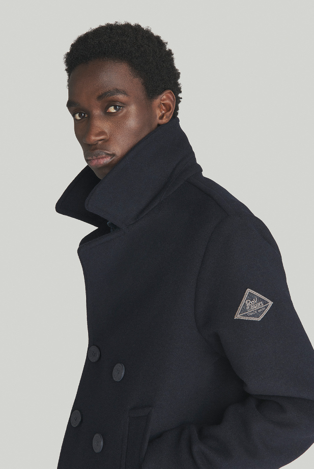 peacoat melton in lana PEACOAT MAN IN LANANAVY ROY ROGERS