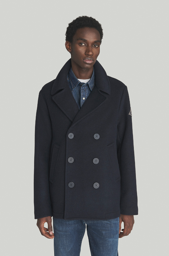 peacoat melton in lana PEACOAT MAN IN LANANAVY ROY ROGERS