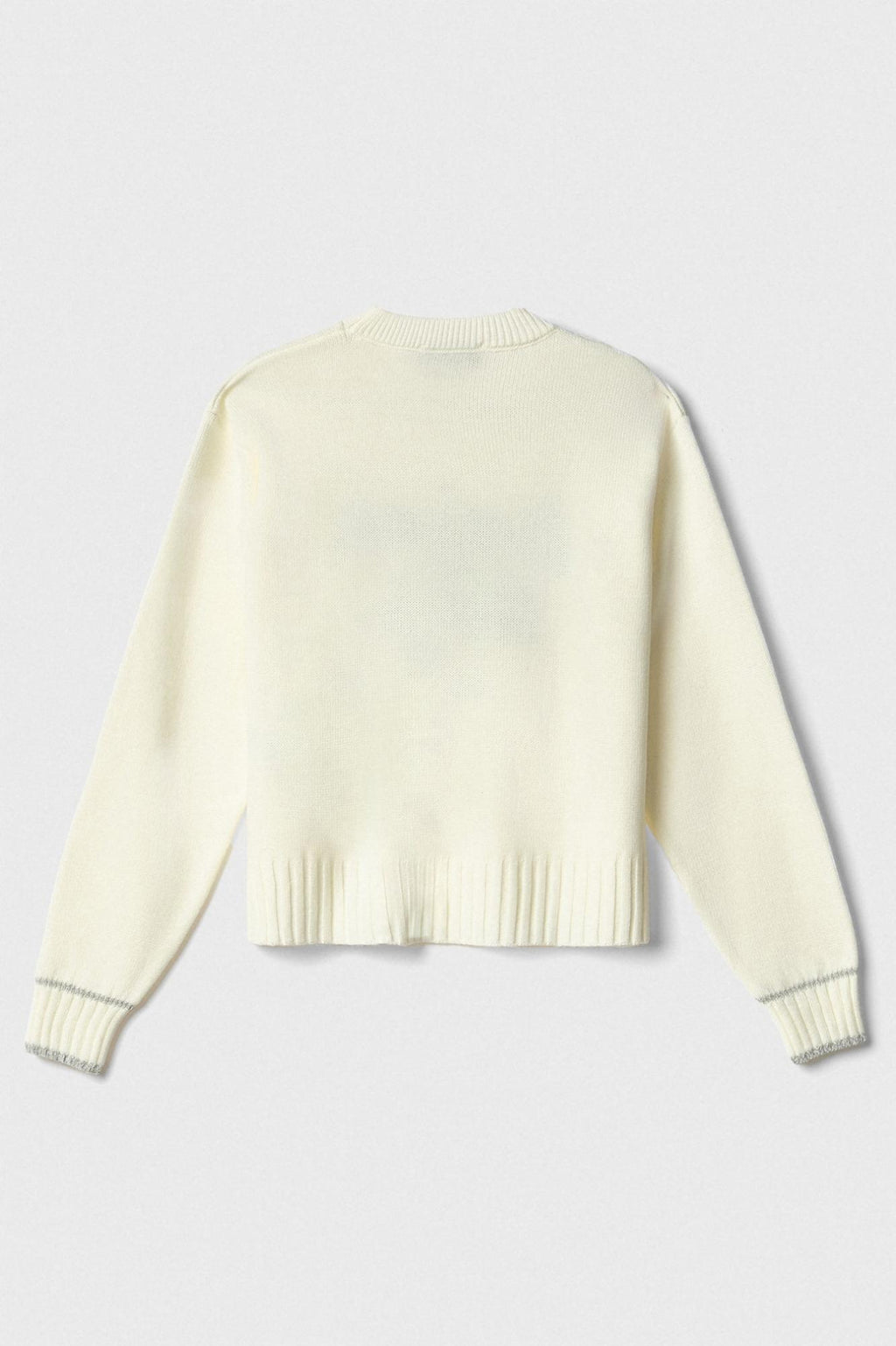 pullover in maglia rasata con ricamo sul davanti burro gaëlle paris 