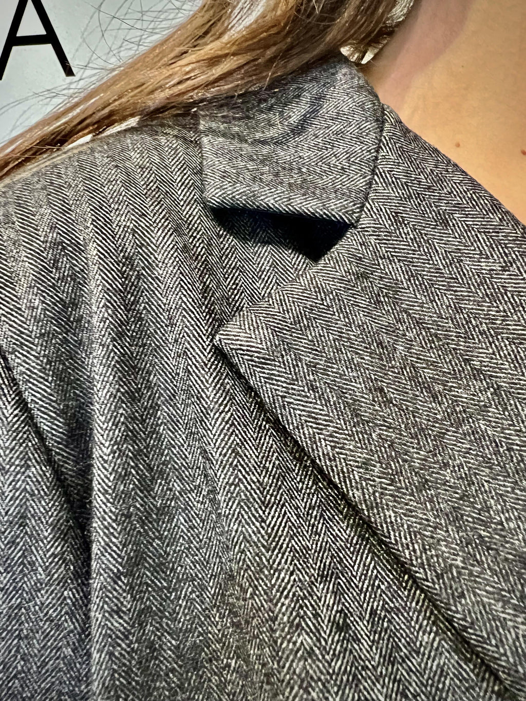 giacca over + gonna in pizzo   tensione in 37720GRIGO/NERO TENSIONE IN