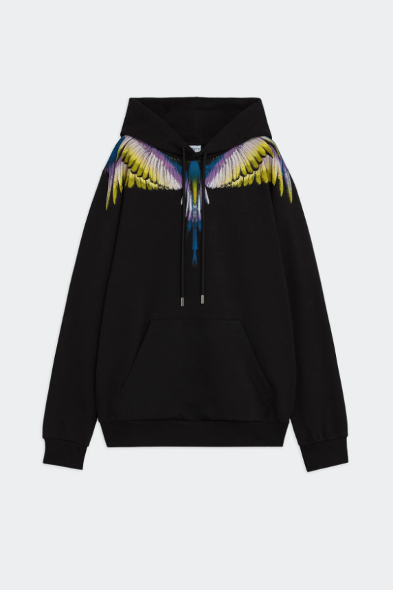 hoodie mant stampa aquila F5CAMAHS030NERO COUNTY OF MILAN MARCELO BURLON