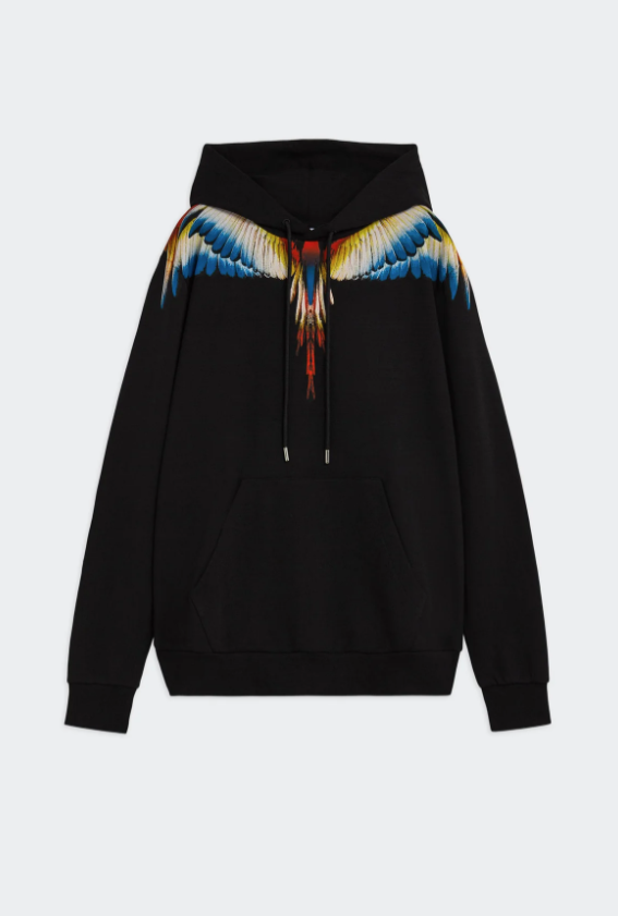 hoodie mant stampa aquila F5CAMAHS059NERO COUNTY OF MILAN MARCELO BURLON