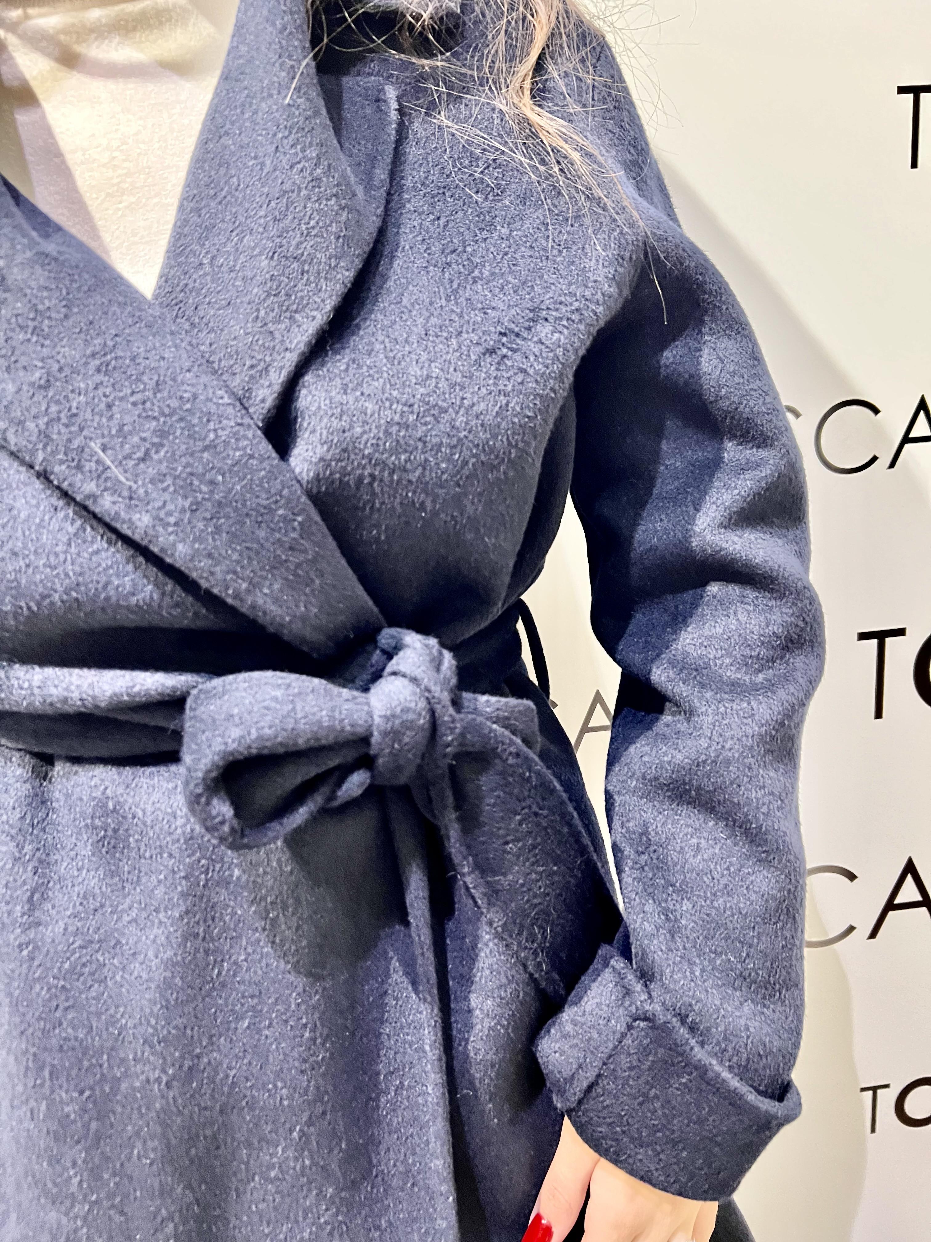 cappotto con cintura GPA25329CPBLU SILVIAN HEACH