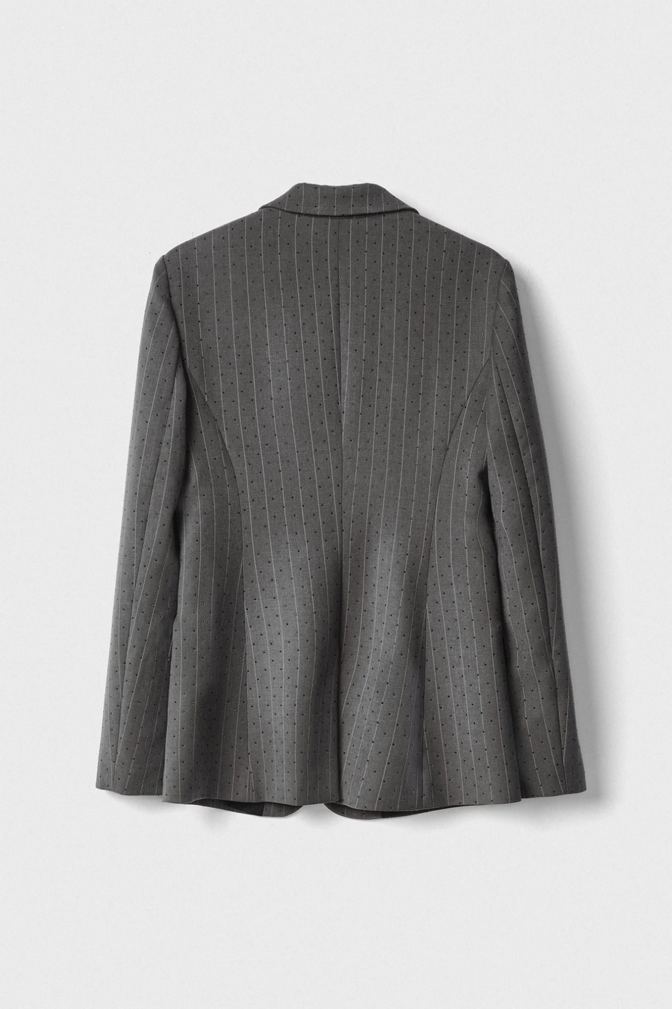 giacca monopetto fit regular slim cin tasche applicate grigio ferro gaëlle paris GAABW06740TMTS0141GRIGIO GAELLE