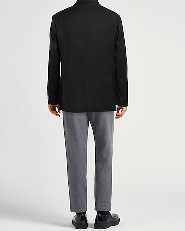 giacca doppiopetto in twill con etichetta HMABM01465TMTS0172NERO HINNOMINATE