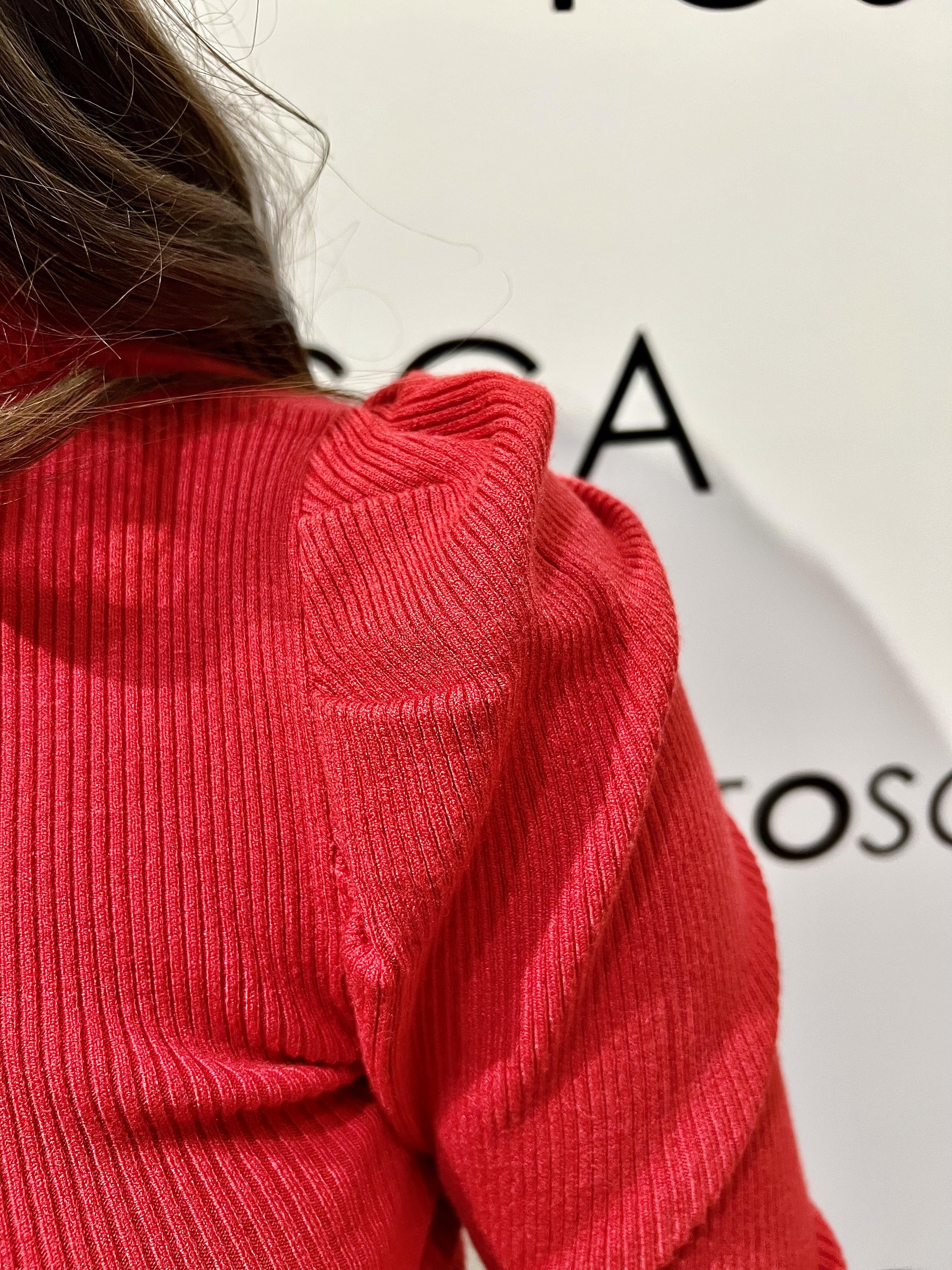 maglia dolcevita a costine souvenir V38A1003-H236057ROSSO SOUVENIR