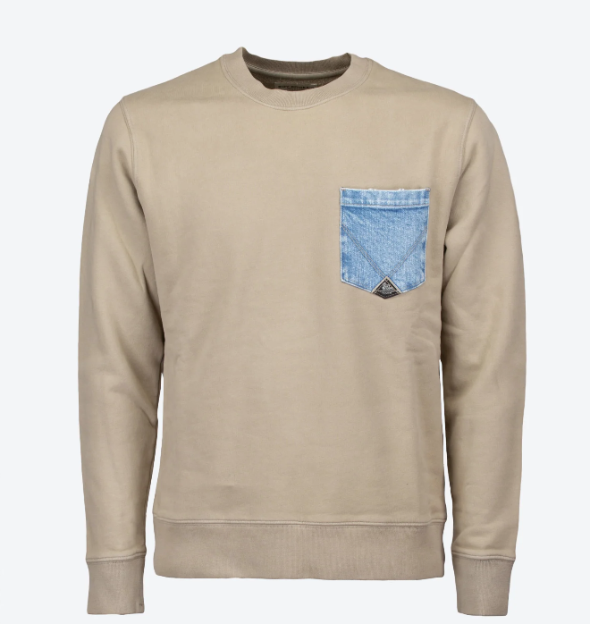 felpa girocollo pocket CREW NECK POCKET MANBEIGE ROY ROGERS