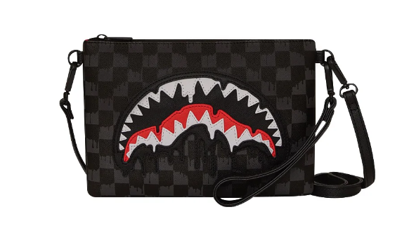 pochette sprayground dripping sharks in paris crossover clutch 910B7969NSZNERO SPRAYGROUND