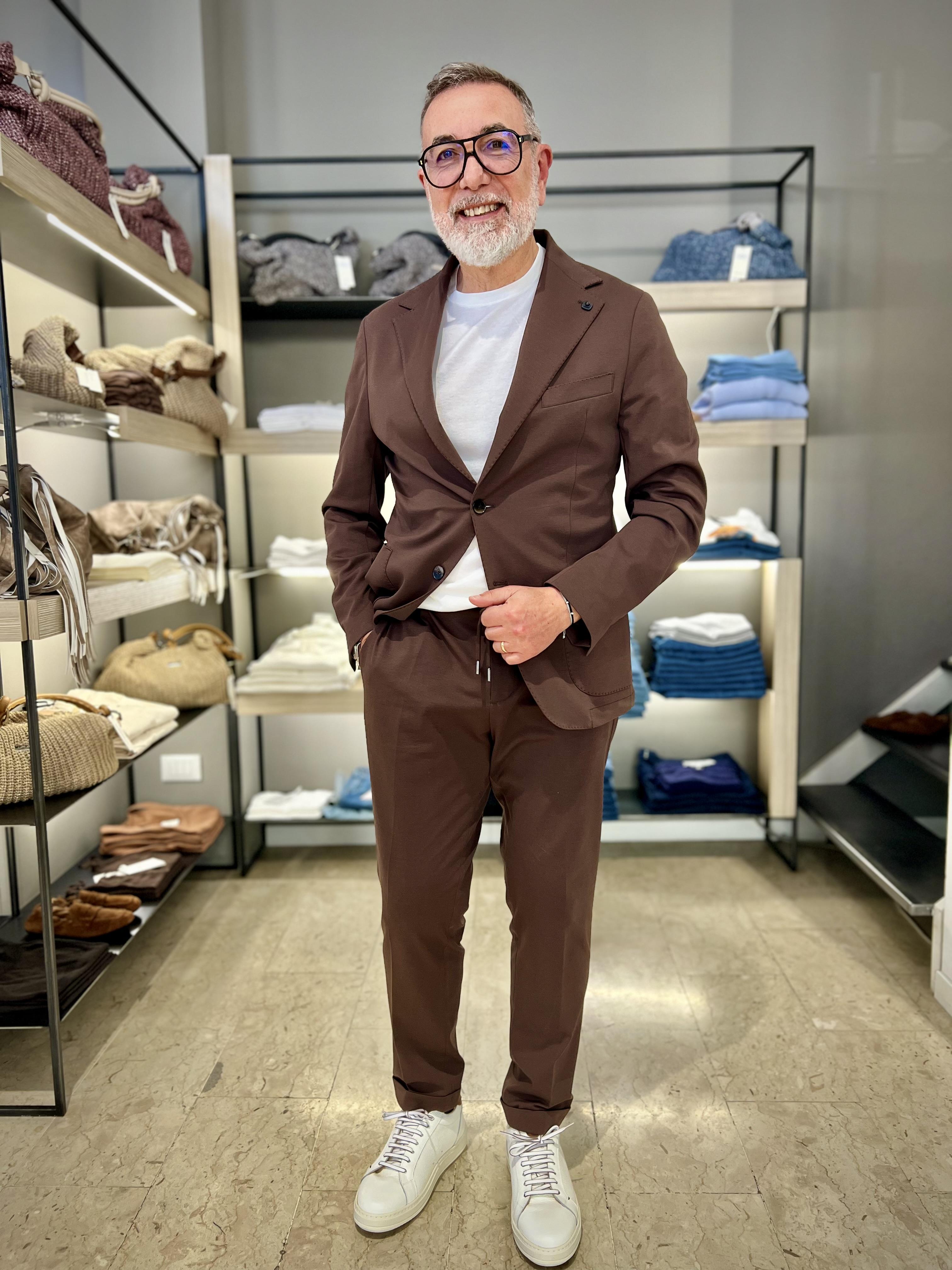 giacca monopetto in punto milano outfit OUGM0001 IL BUON VINOMORO OUTFIT