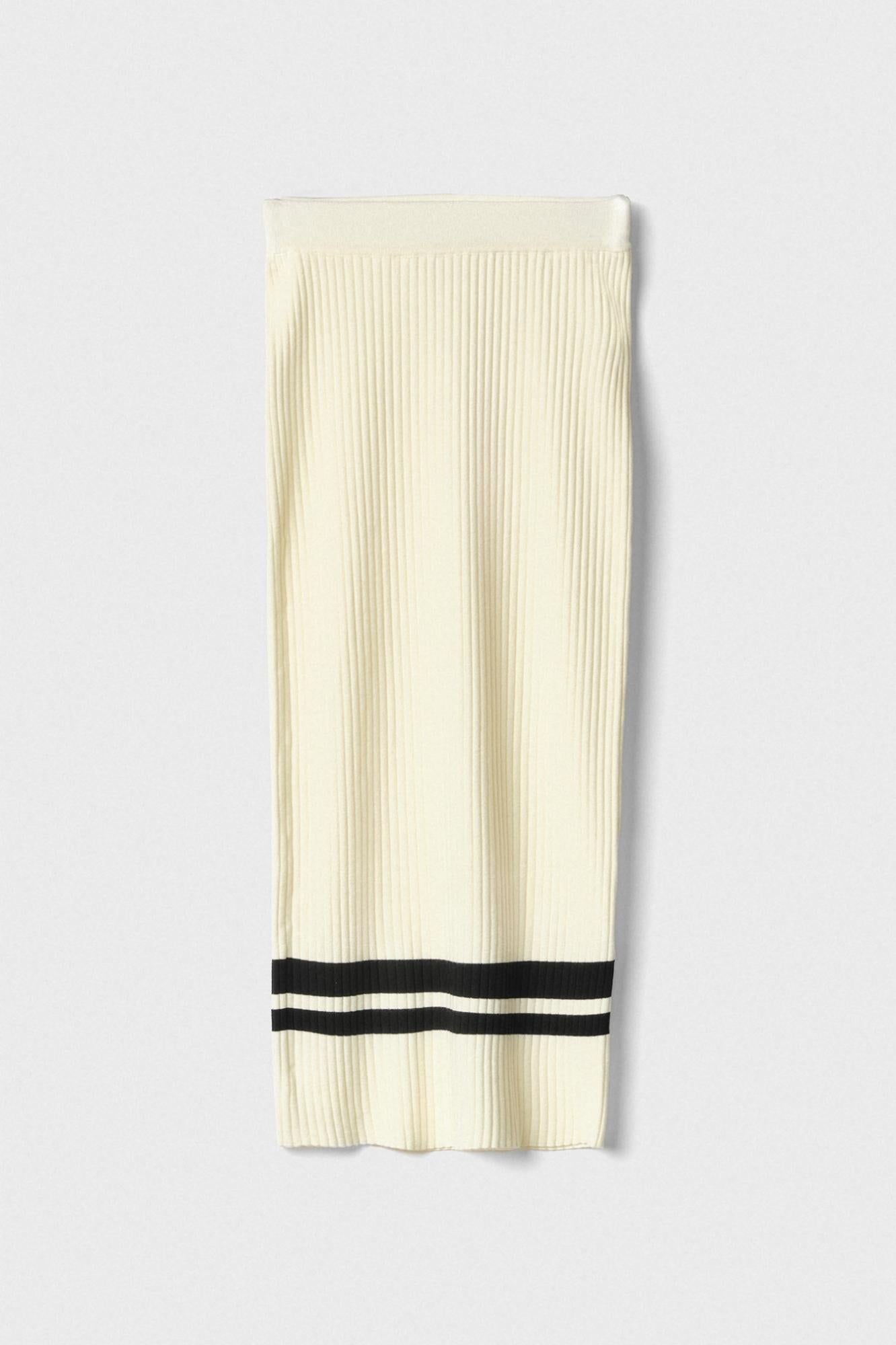 gonna midi in maglieria off white gaëlle paris GAABW07166TMTP0022OFF-WHITE GAELLE