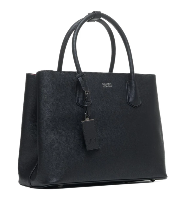 borsa shopper strutturata con doppio manico silvian heach RCA25019BONERO SILVIAN HEACH