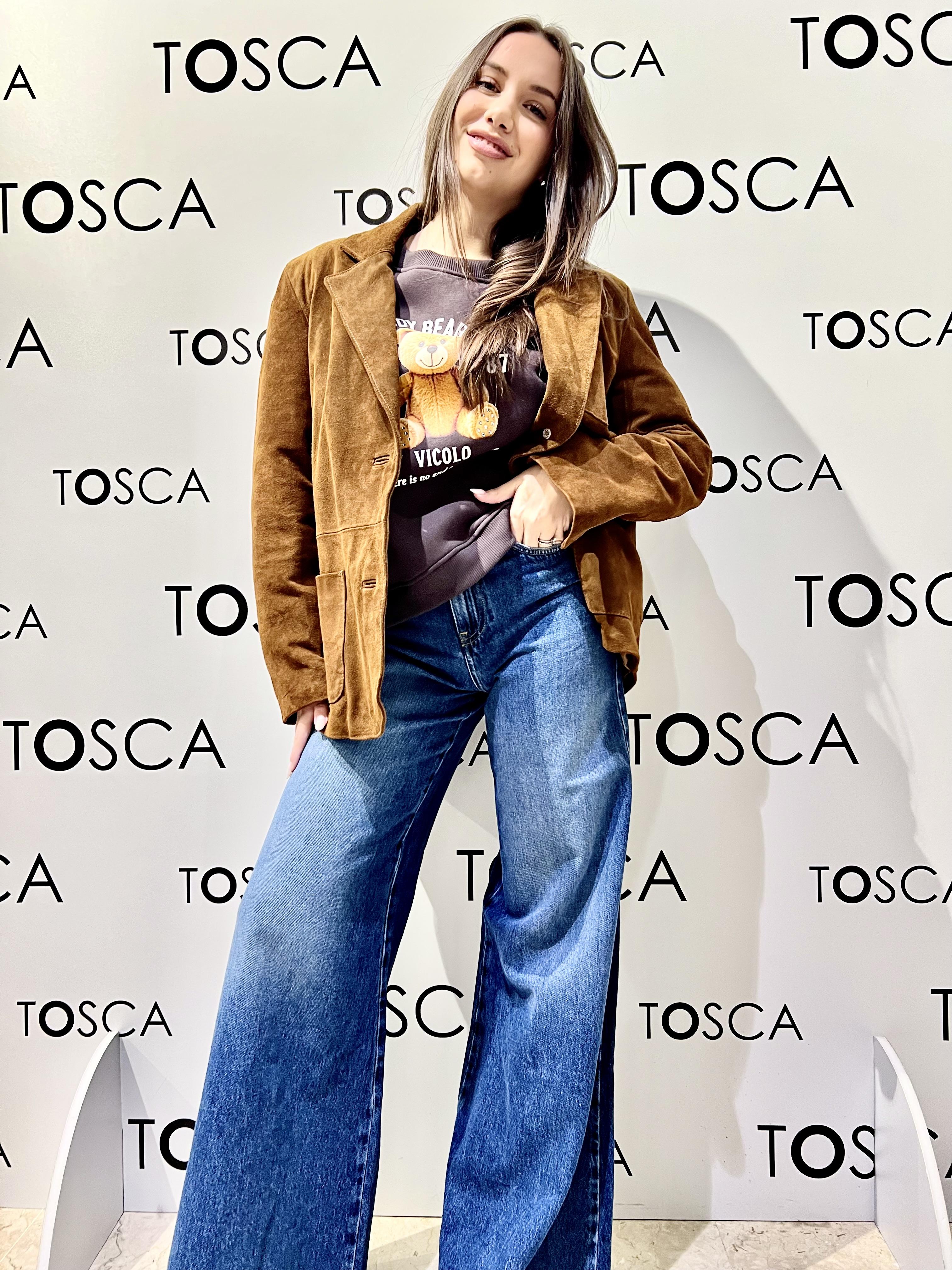 jeans sidney a palazzo ampio con vita alta e passante DF5159DENIM VICOLO