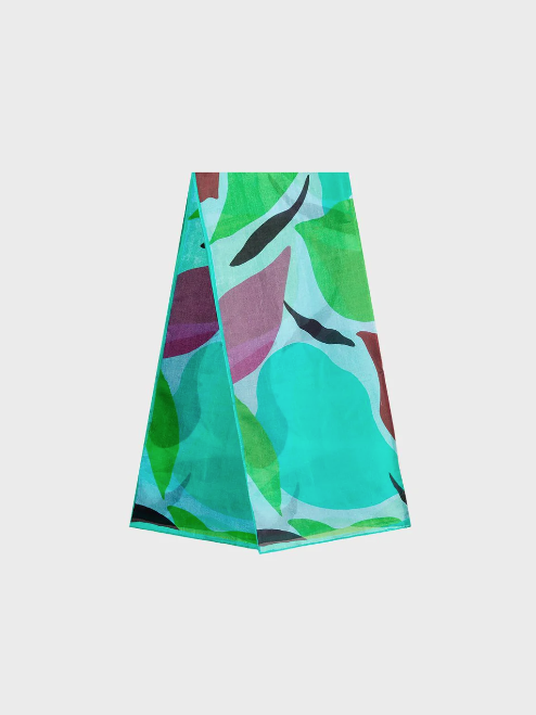 foulard stampato in seta quadrato var4 A3XBFFIROZAVAR5 FERRONE