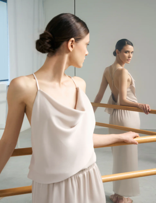 abito fluido  ferrone S23XBFBANDIREBEIGE FERRONE