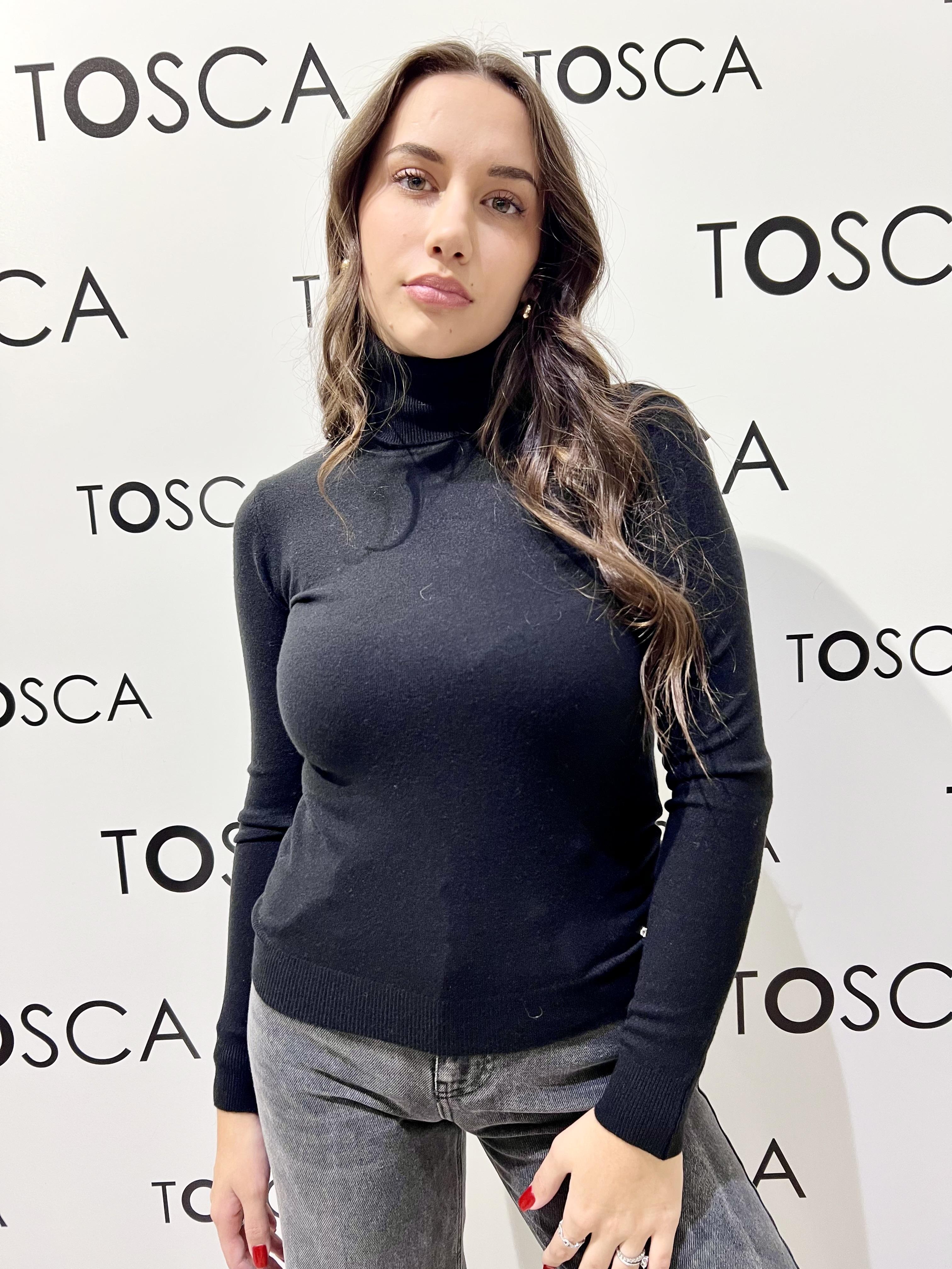 dolcevita in viscosa lana WW20001NERO WHITE WISE