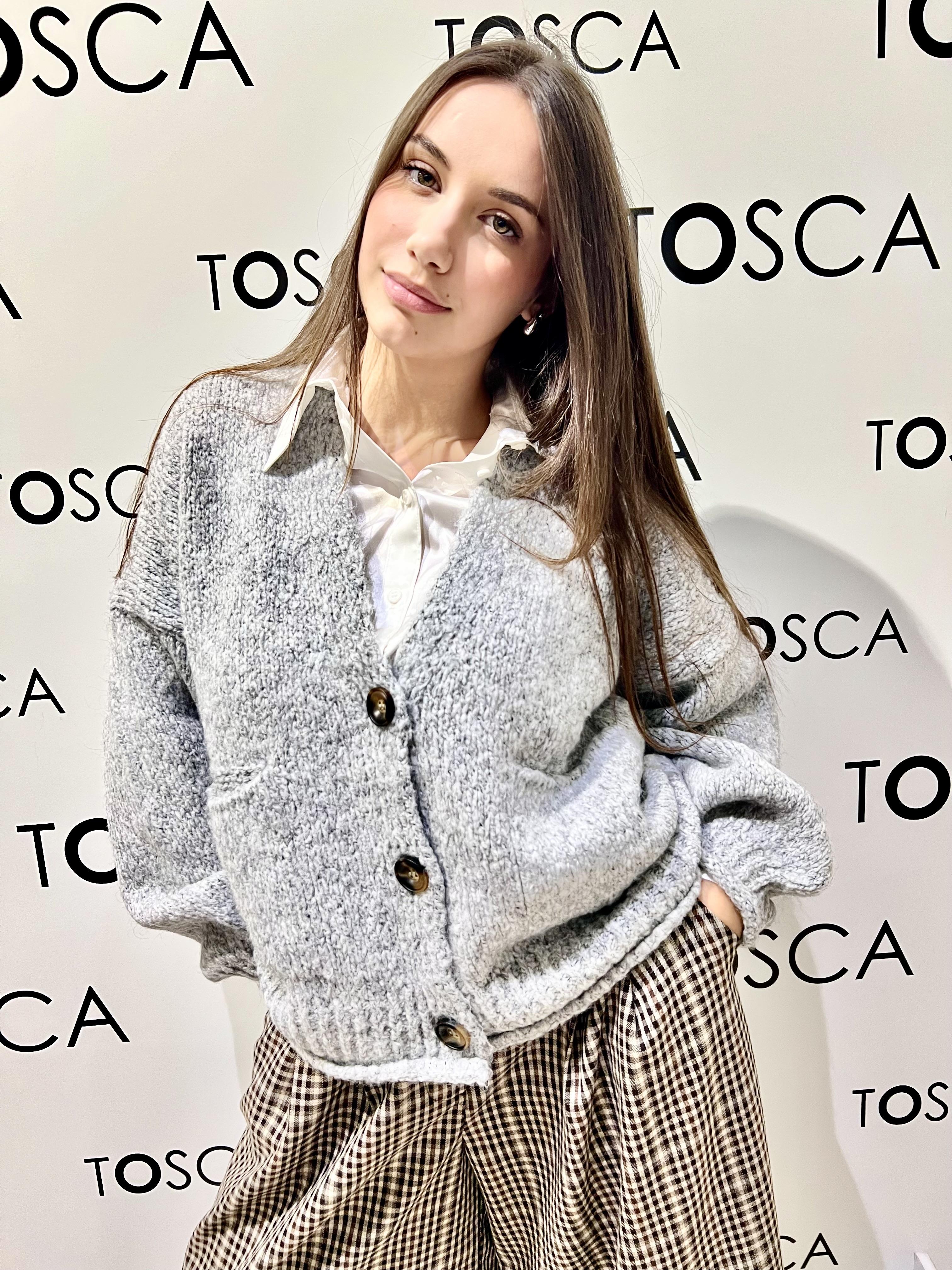 cardigan 3 bottoni haveone JIT-P020GRIGIO CHIARO HAVEONE