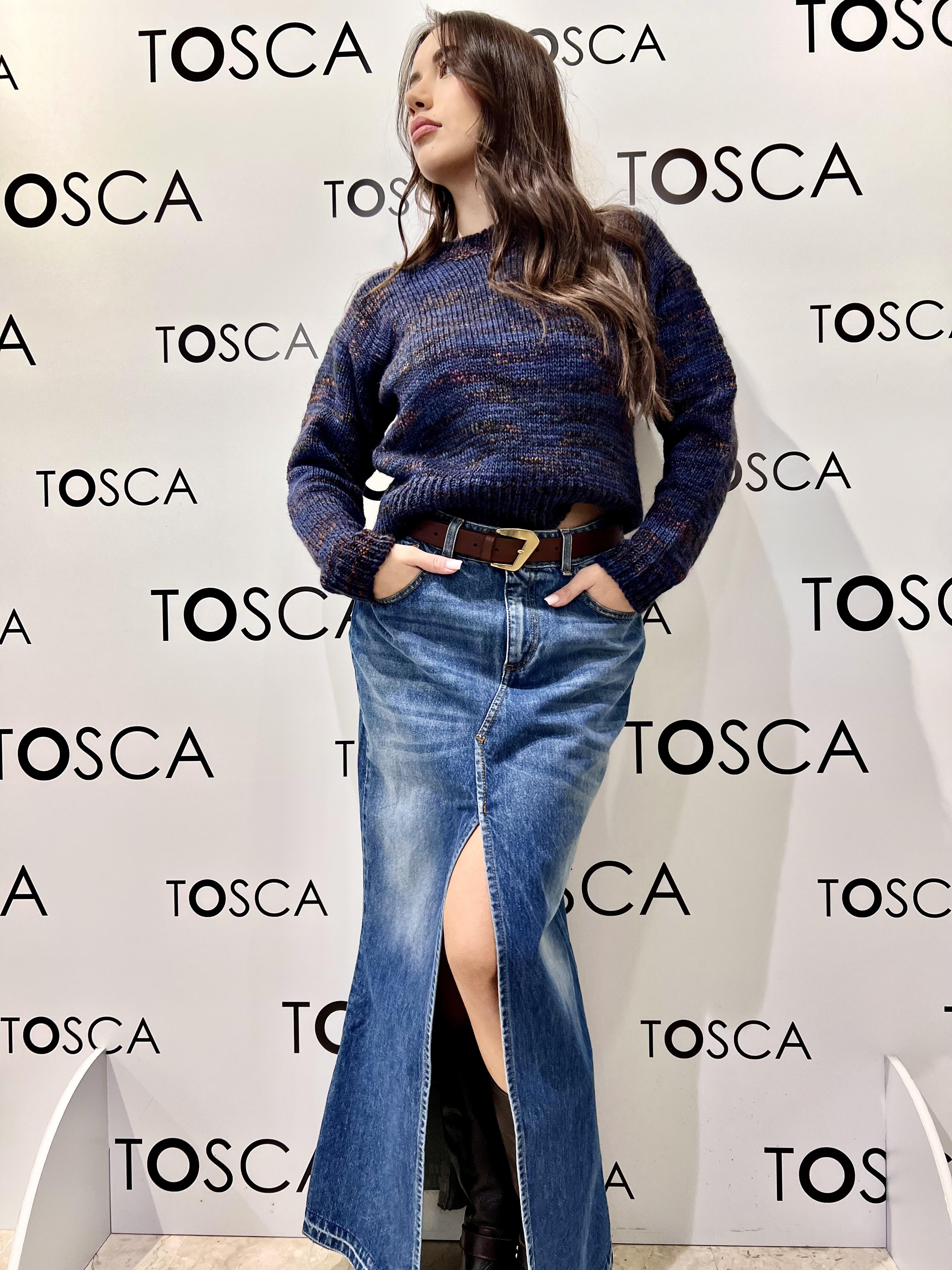 maglia girocollo multicolore ferrone S9YBFNETABLU FERRONE