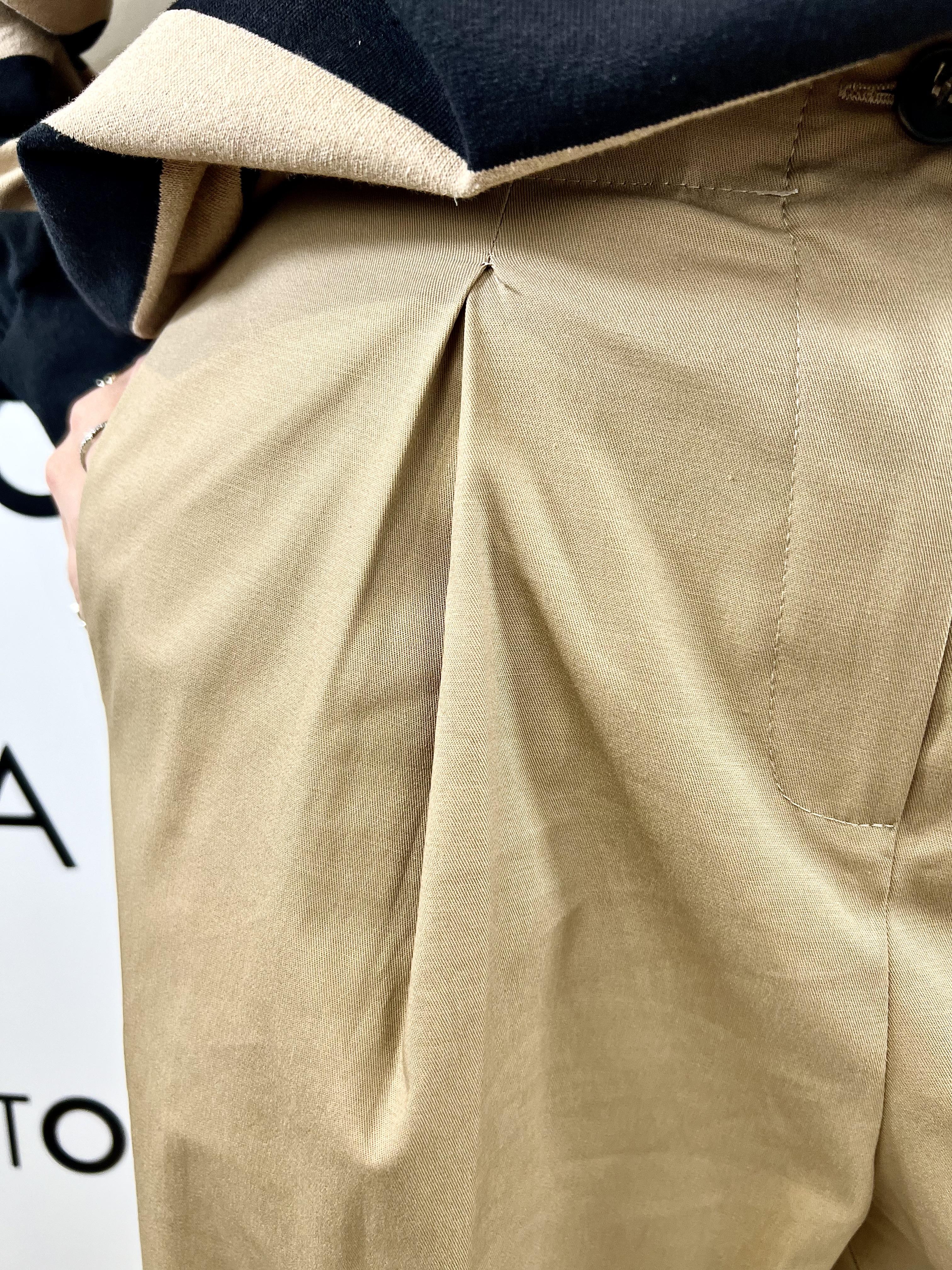 pantaloni in cotone tensione in 