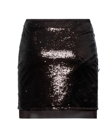 gonna minii con paillettes  silvian heach GPA25482MGMARRONE SILVIAN HEACH