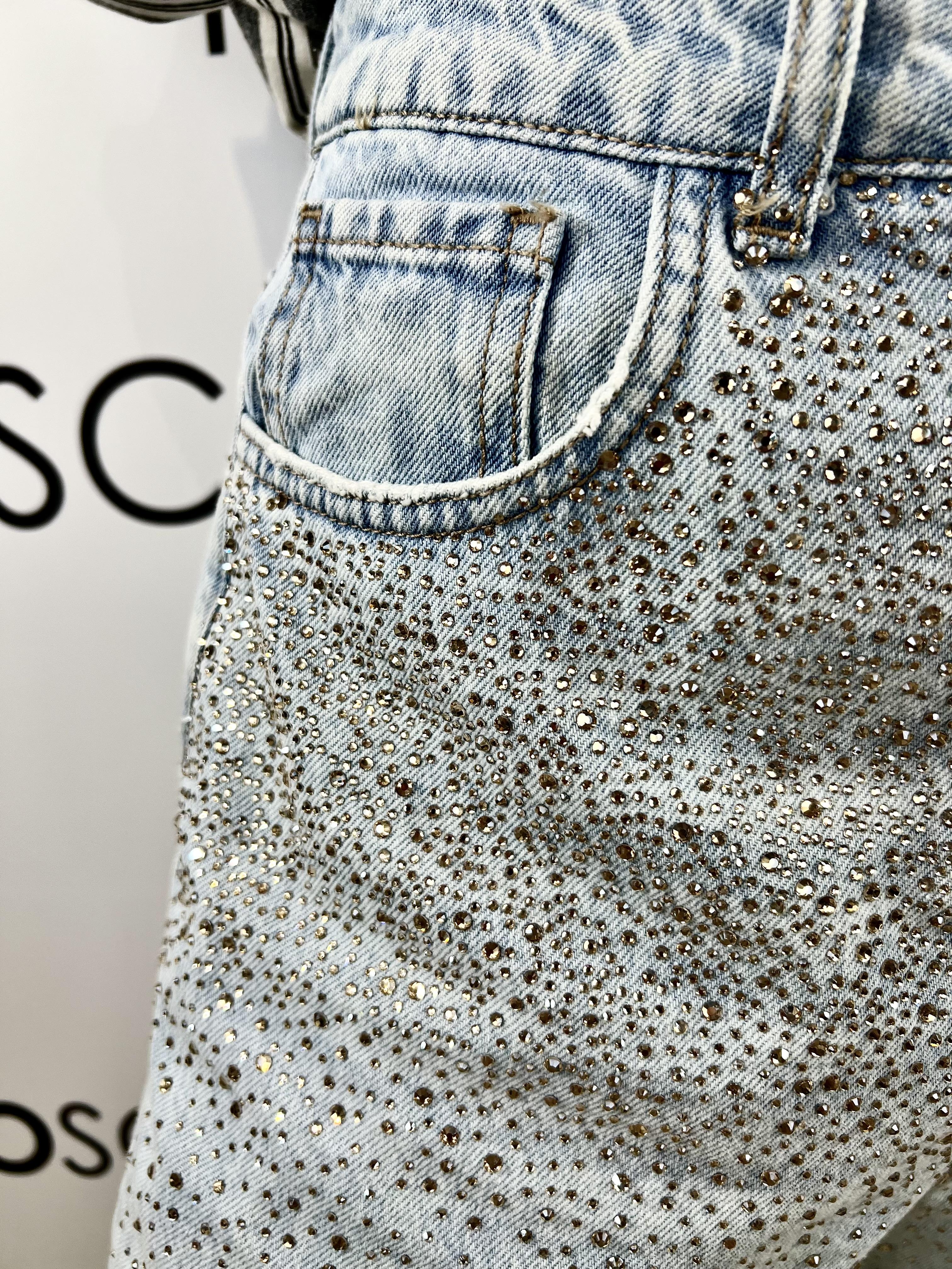jeans con strass souvenir 