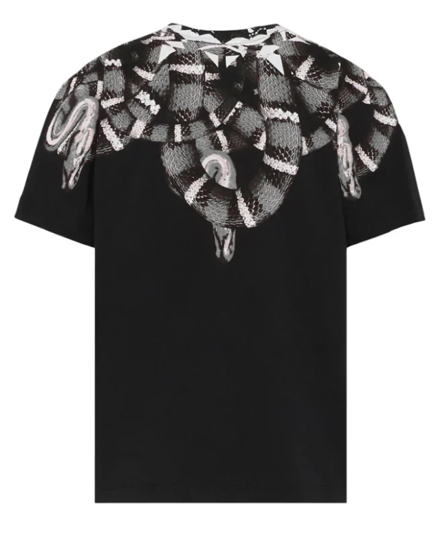 jersey t-shirt stampa serpenti F5CAMATH041NERO COUNTY OF MILAN MARCELO BURLON