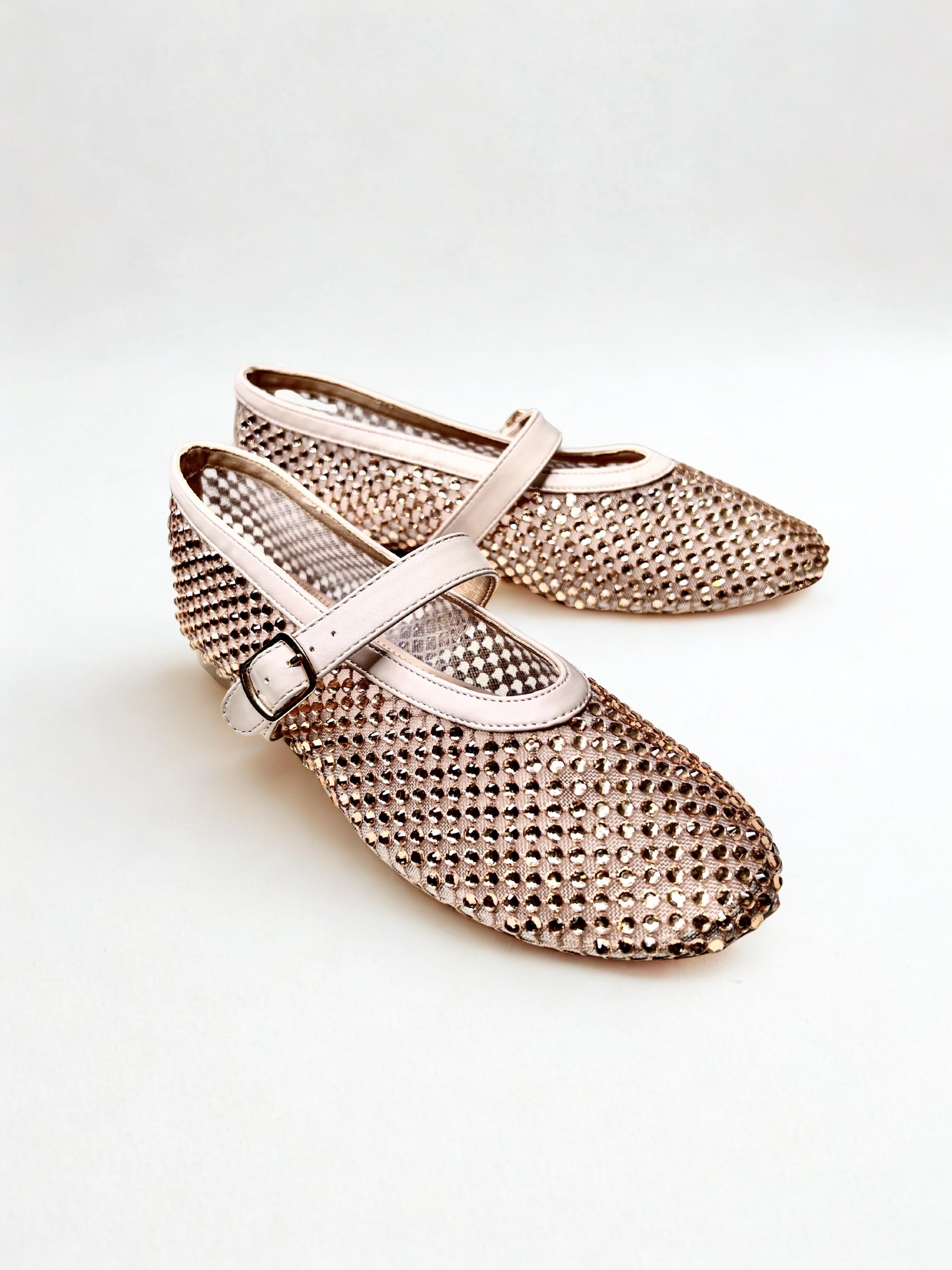 ballerine con strass GD398NUDE OVYÈ