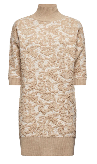 abito collo alto con maniche corte  silvian heach GPA25273VEBEIGE SILVIAN HEACH