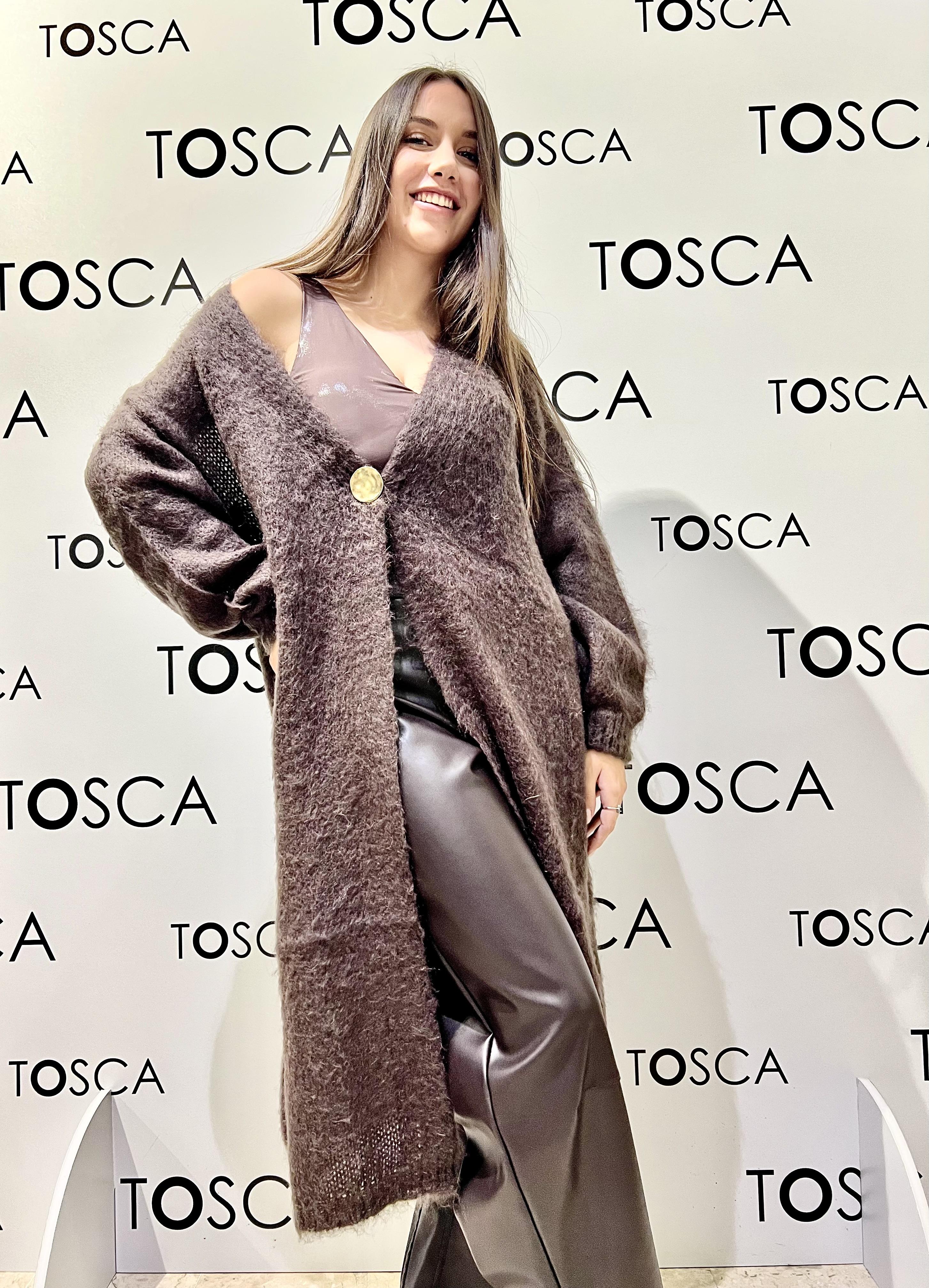 cardigan lungo kontatto 3M0989NIMARRONE KONTATTO