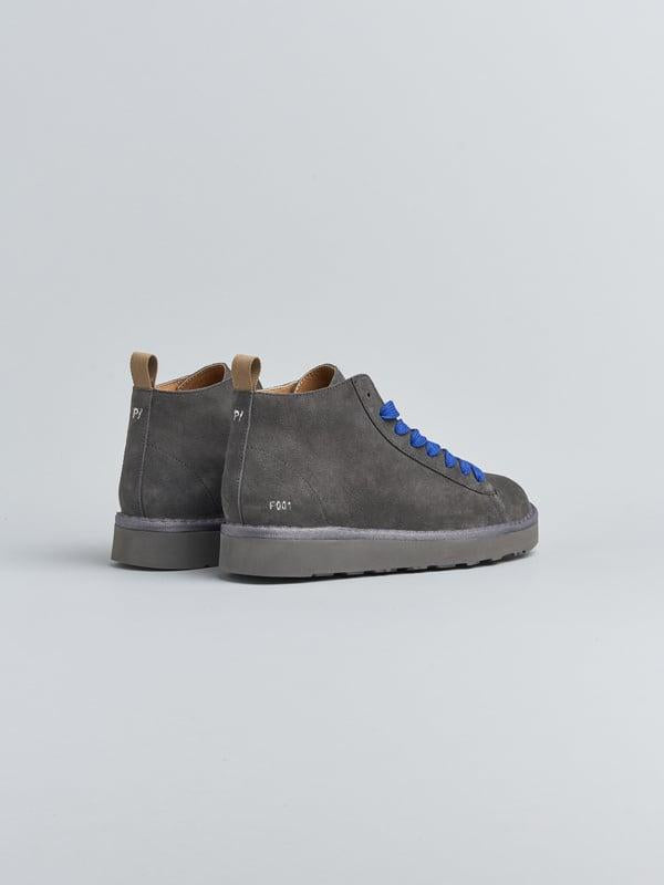 polacchino p001 uomo in camoscio foderato in faux fur noce-militare P001 ANKLE BOOTSUEDE FAUX FUR LININGANTHRACITE-ULTRAMARINE PANCHIC
