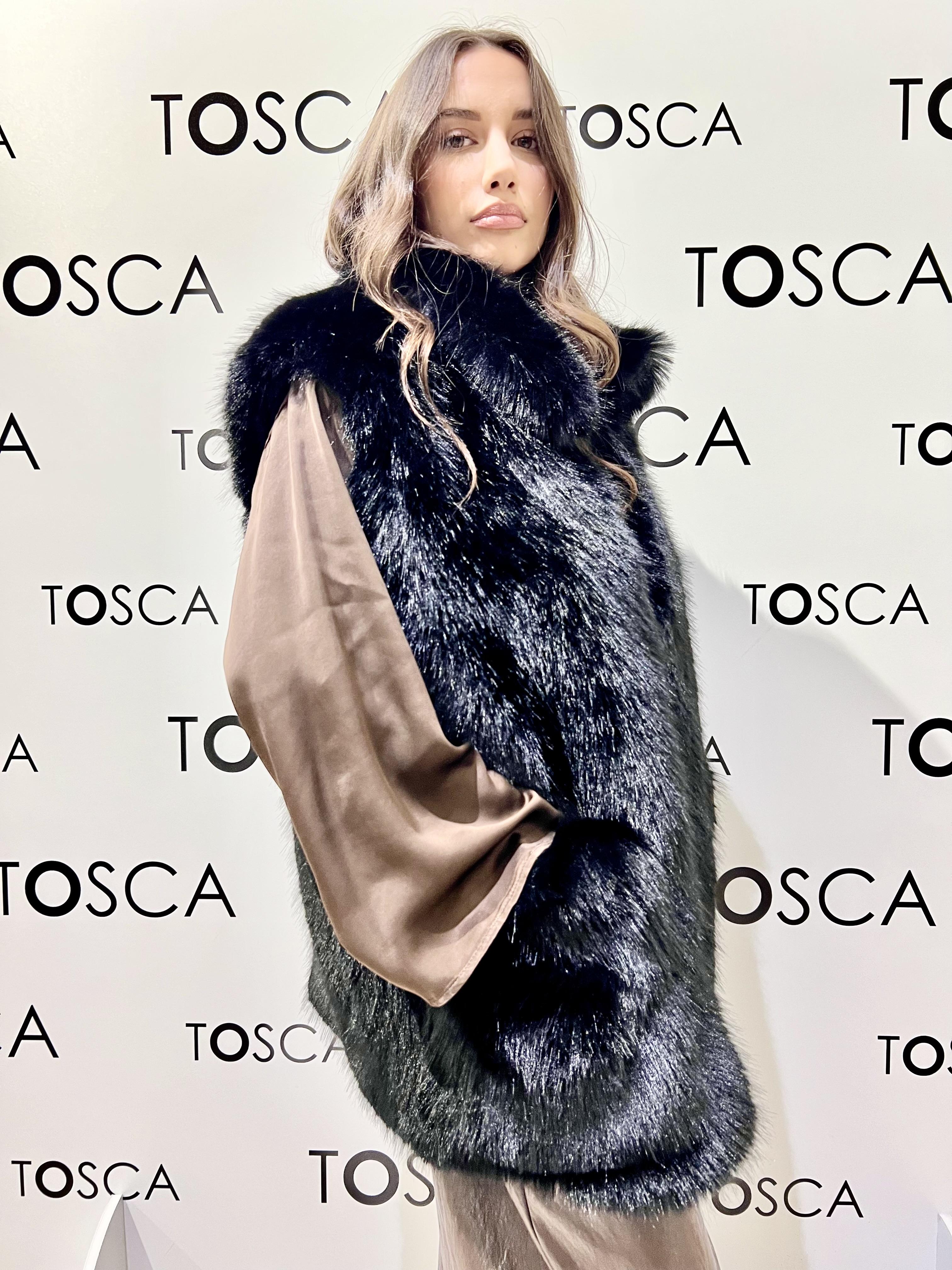 Gilet in ecopelliccia M38F1309-AP1161NERO SOUVENIR