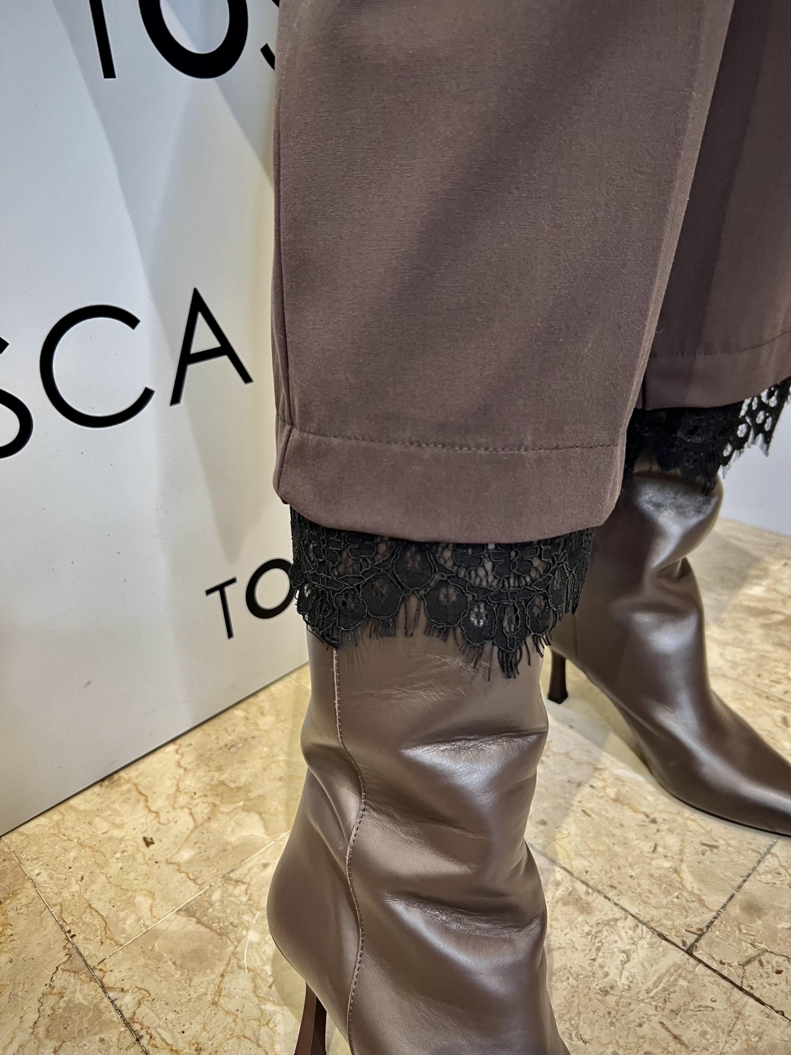 pantalone tensione in DE856MARRONE TENSIONE IN